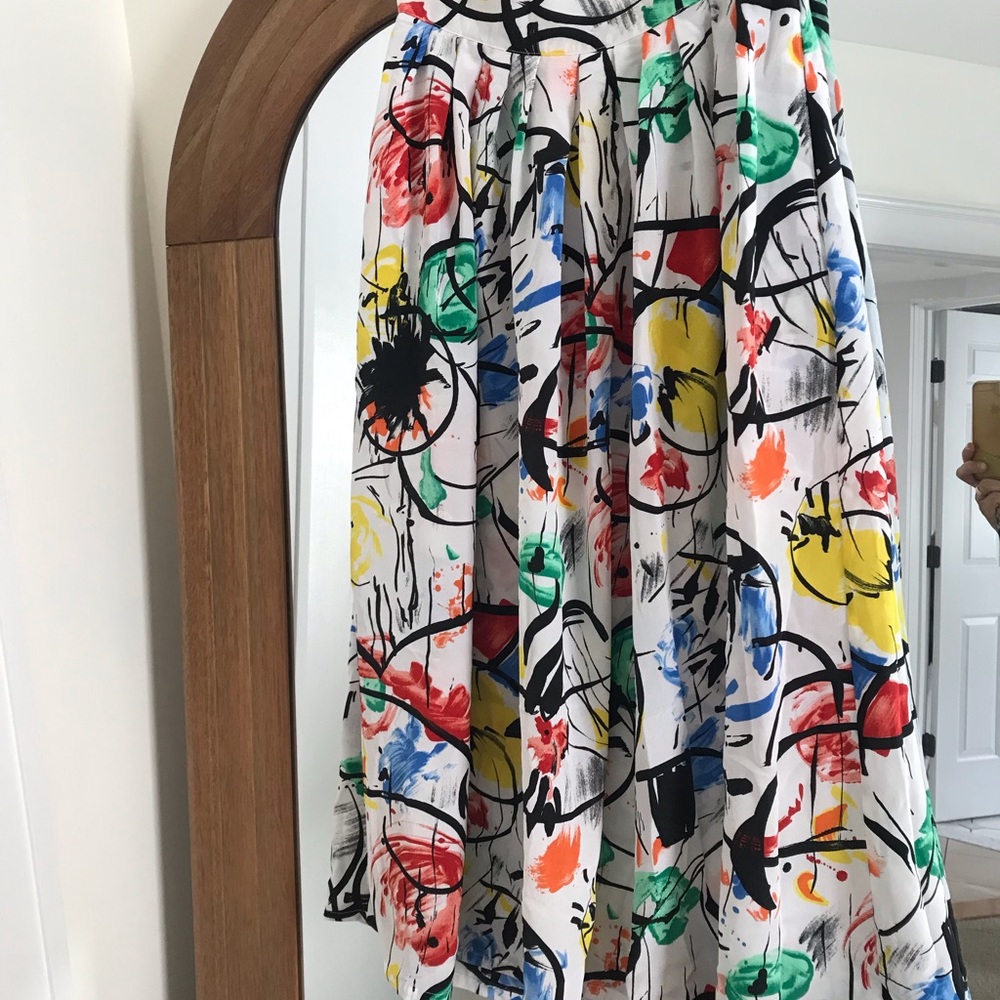 Vintage 90s Abstract High waisted A-line skirt